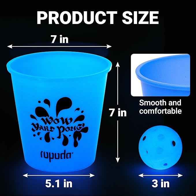 ropoda Giant Yard Pong,Yard Games with Durable Buckets and Balls, Outdoor Game with Carry Bag for