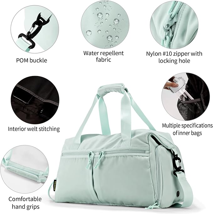 Weekender Duffel Bag with Shoe Compartment And Wet Pocket-Luggage Everyday Overnight Bag for Men