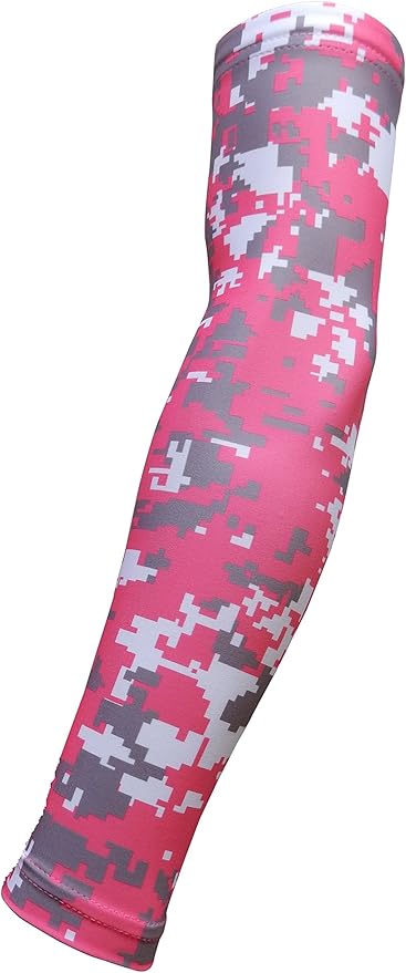 Youth & Adult Sizes Moisture Wicking Compression Arm Sleeve (1 Sleeve) (Over 100 Colors Available