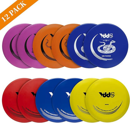 Disc Golf Set with Bag - 12 PCS Flying Disc Golf Discs for Beginner with Putter, Midrange, Driver |