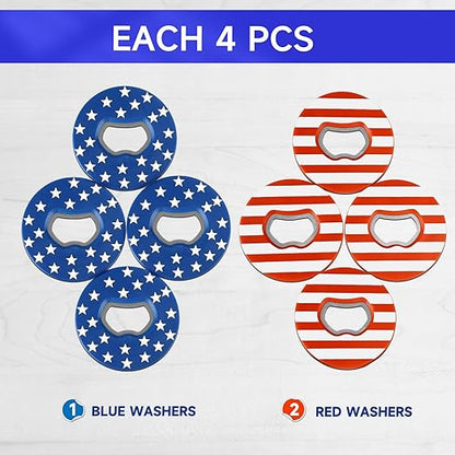 GSE Games & Sports Expert Set of 8 Replacement Washers with Bottle Opener for Washer Toss Game