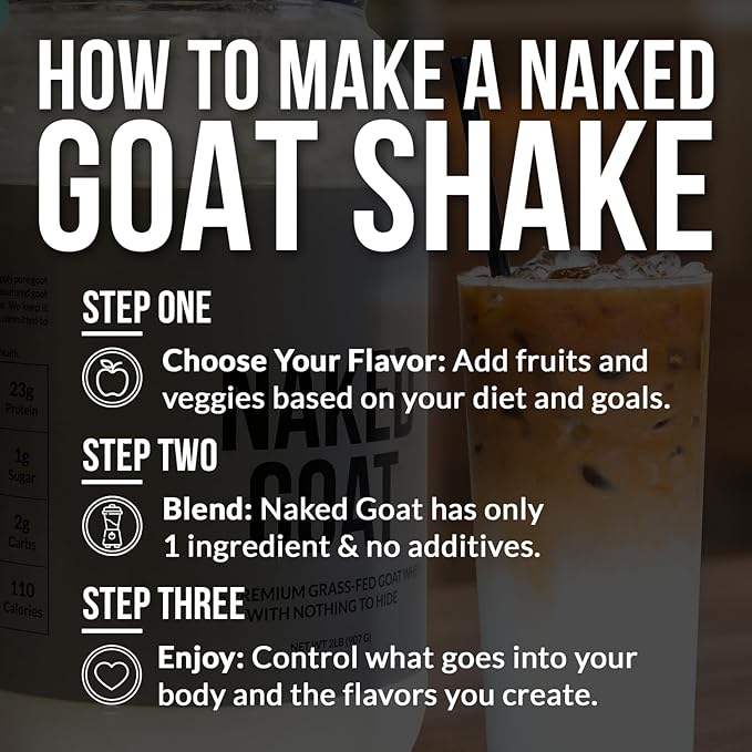 NAKED Goat Chocolate Protein Powder - Pasture Fed Goat Whey Protein Powder from Small-Herd Dairies