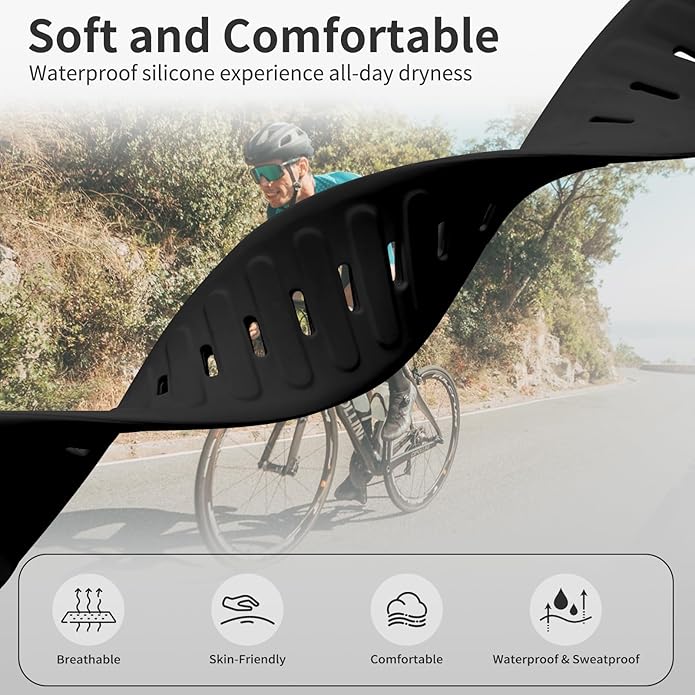 Silicone Sport Band Compatible with Whoop 4.0 Band for Men Women,Soft Comfort Durable Replacement