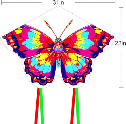 HENGDA KITE 2 Pack Butterfly Kite,for Kids and Adults,Easy to Fly,Excellent Fabric and Structure