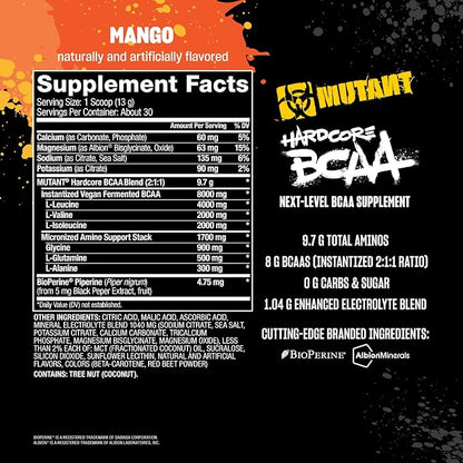 Mutant Hardcore BCAA - Pre, Intra or Post Workout ??BCAA Next Level branched-Chain Amino Acids
