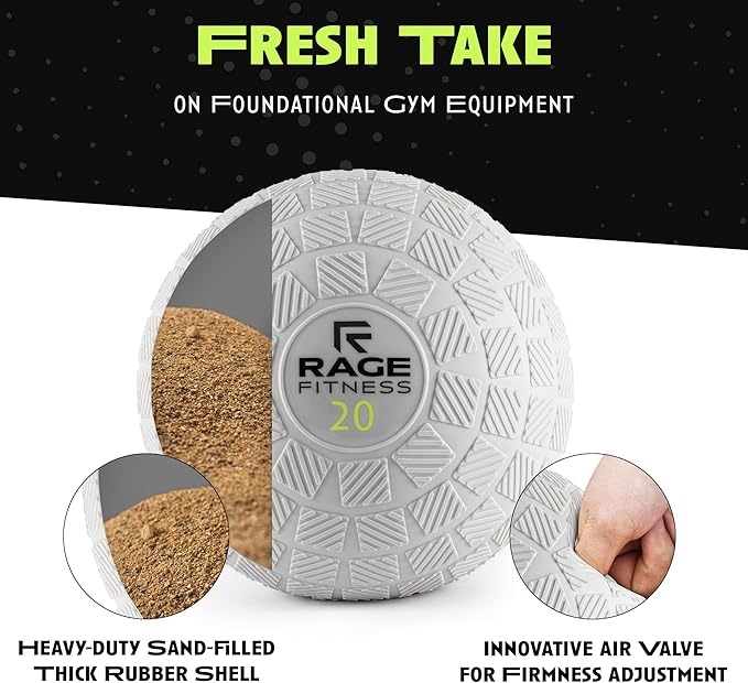 Slam Ball,10, 15, 20lb Medicine Balls, Tread Texture For Firm Grip, Full Body Workout Dynamic