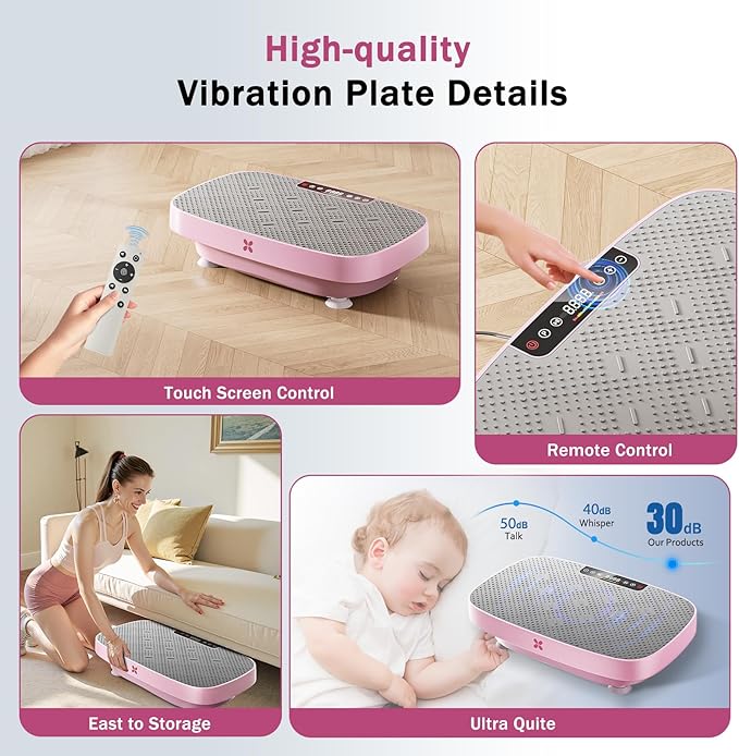 Vibration Plate Exercise Machine, Vibration Plate for Lymphatic Drainage & Body Toning, Whole Body