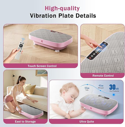 Vibration Plate Exercise Machine, Vibration Plate for Lymphatic Drainage & Body Toning, Whole Body