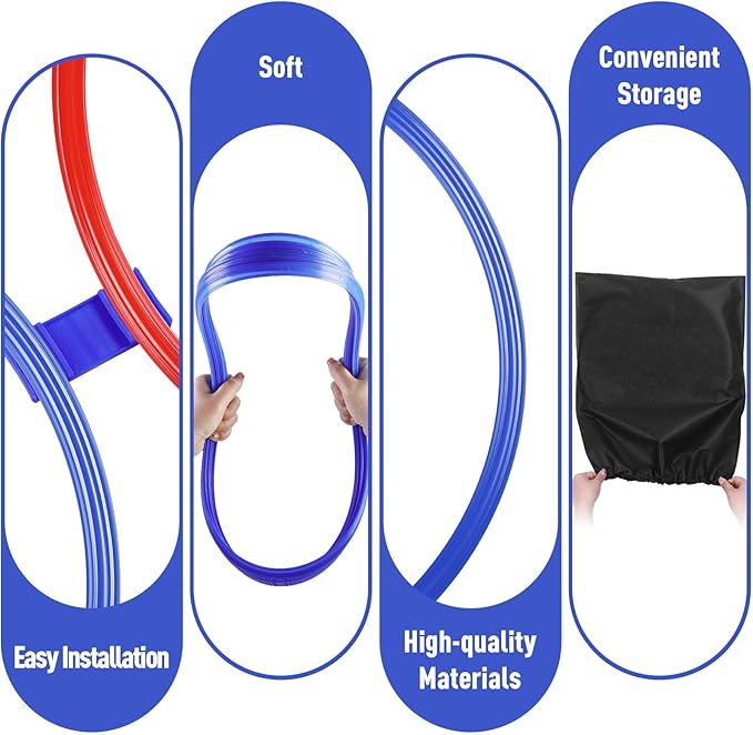 Shappy 50 Pcs Agility Rings with Storage Bags 15 Inch Agility Training Rings Hoop Exercise Ring
