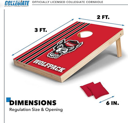 2' x 3' Solid Wood Cornhole Set with Direct Print HD Team Graphics – Great Gift for Any NCAA Fan!
