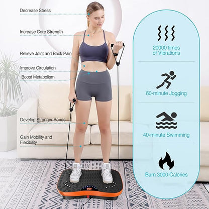AXV Vibration Plate Exercise Machine Whole Body Workout Portable Mini Vibrate Fitness Platform