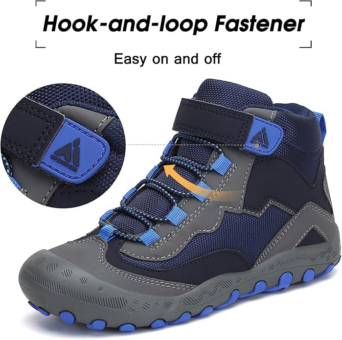 Mishansha Kids Hiking Boots Toddler Girls Boys Hiking Shoes Water-Resistant Anti-Collision Non-Slip