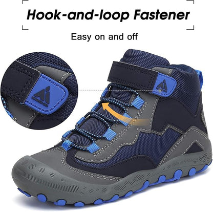Mishansha Kids Hiking Boots Toddler Girls Boys Hiking Shoes Water-Resistant Anti-Collision Non-Slip