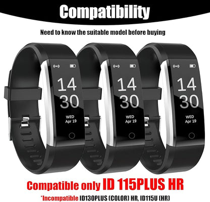 Watch Bands Replacement for ID115plus HR, Very Fit Pro Activity Fitness Tracker Wrist Bands Set