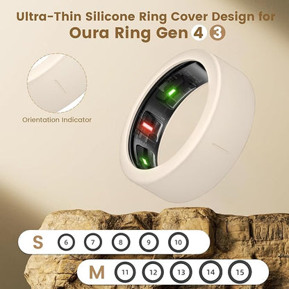 Ultra-Thin Covers Compatible with Oura Ring Gen 4/Oura Gen 3 Cover, Anti-Scratch Elastic Silicone