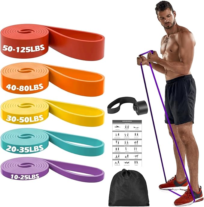 Zacro Resistance Bands, 6 Resistance Levels Pull Up Assistance Bands, Exercise Bands for Men&Women