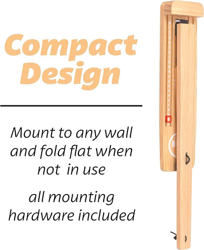 GoSports Hook 21 Wall Mounted Ring Swing Game with Foldable Arm - Play Indoors or Outdoors