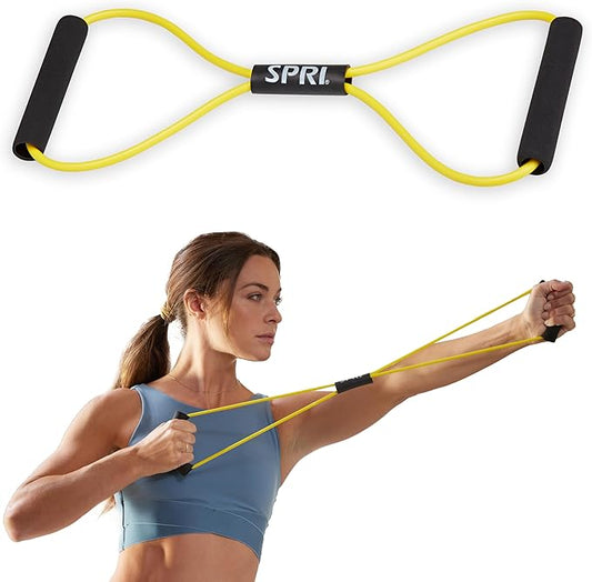SPRI Ultra Toner Figure 8 Resistance Band with Padded Handles Great for Stretch, Exercise, Fitness