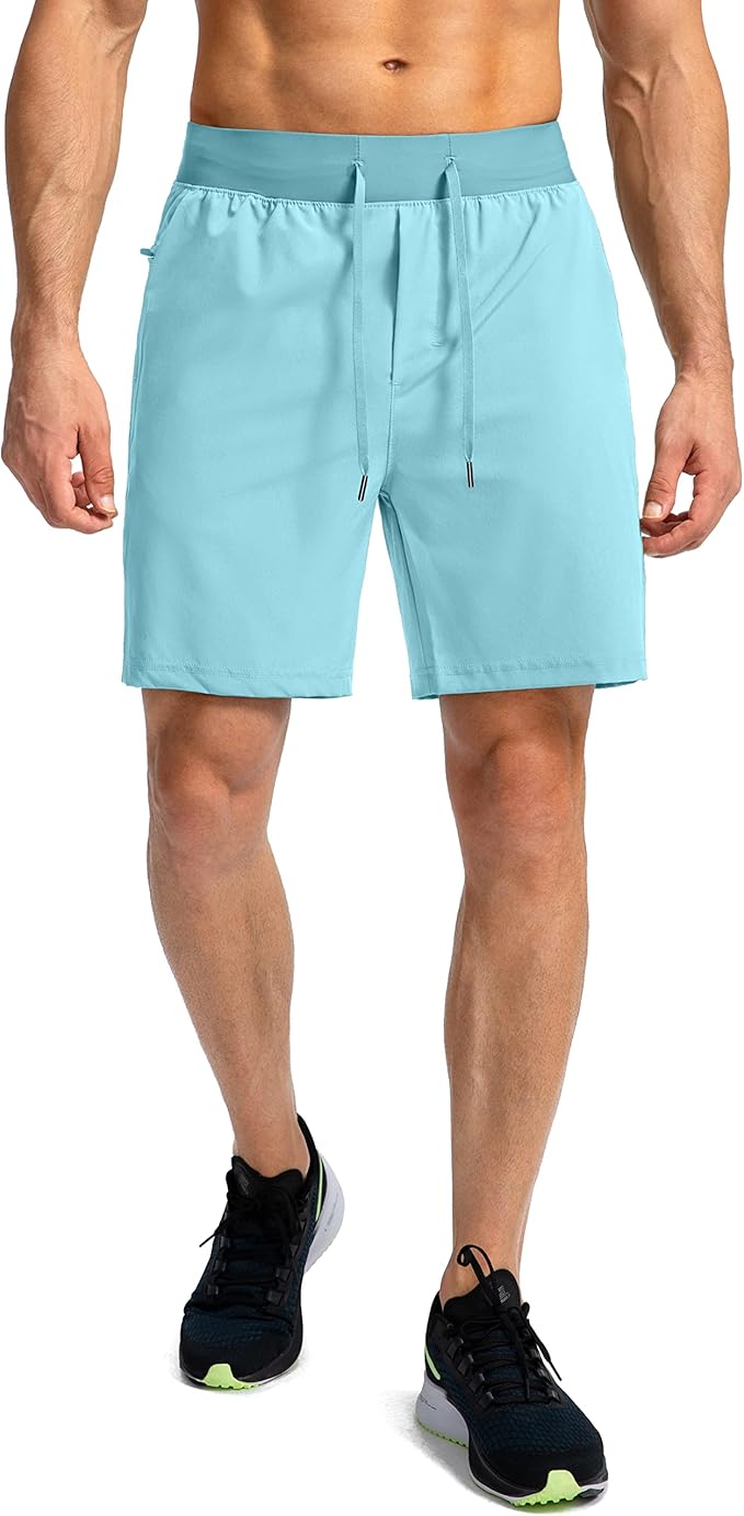 Men's Running Shorts with Zipper Pockets 9 Inch/ 7 Inch / 5 Inch Lightweight Quick Dry Gym Workout