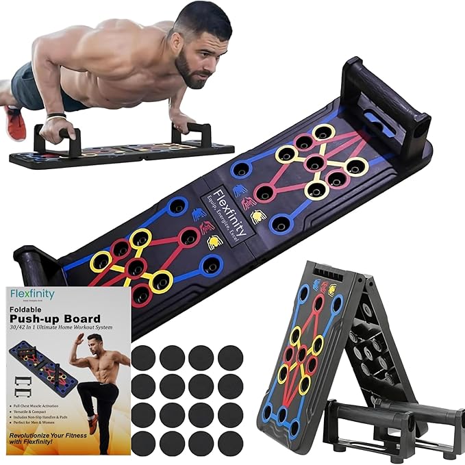 Push Up Board, Portable 25-In-1 Push up Board for Men, | Pilates Bar & Fitness Accessories with
