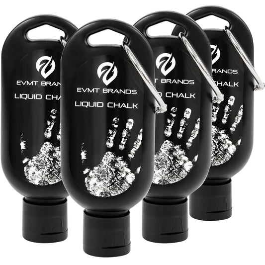 EVMT Liquid Chalk 4 Pack – Gym Chalk for Weightlifting, Climbing & Grip