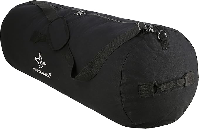 WHITEDUCK HOPLITE Heavy Duty Military Canvas Duffel Bag, Army Cargo Style, Foldable Tactical