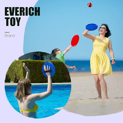 EVERICH Upgraded Toss and Catch Ball Game Set - Indoor and Outdoor Games for Kids 3-12, Beach Sand