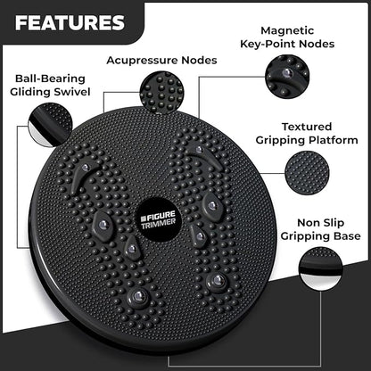 Daiwa Felicity Figure Trimmer Ab Twister Board - Waist Twister Machine for Core & Abs Exercise