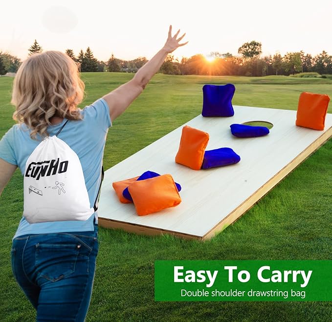 EunHo Cornhole Bags Set of 8 Regulation Size & Weight Corn Hole Bean Bags Official Professional All