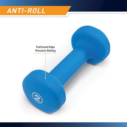 Marcy Colored Neoprene Dumbbell (Sold in Singles or Set) Hand Weights, Exercise Free Weights for