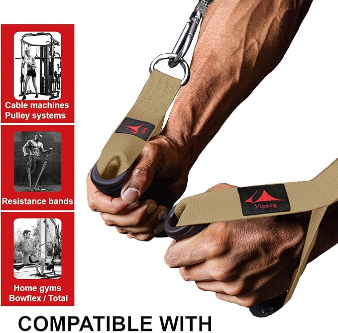 Heavy Duty Gym Workout Handles Attachment for Cable Machine,Resistance Band,Pulley System Home