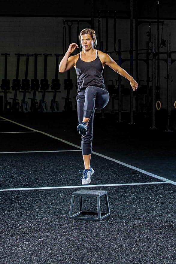 Rage Fitness Steel Plyo Box 12-18-24 Inch High Anti-Slip Pre-Assembled Plyometric Jump Box for Home