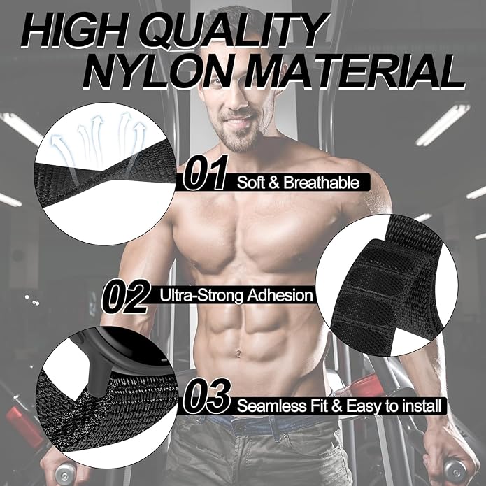 22mm Sport Ankle/Arm Band Compatible with Amazfit Helio, Quick Release Breathable Nylon Bicep Strap