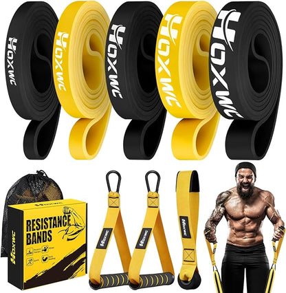 Resistance Bands, Heavy Duty Pull Up Resistance Band with Door Anchor, Handles, Exercise Bands for