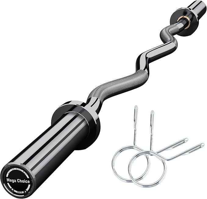 Barbell Bar for Weightlifting - 7FT Heavy Duty (1500LB/700LB), 4FT Short (500LB), 47" EZ Curl Bar
