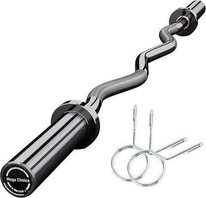 Barbell Bar for Weightlifting - 7FT Heavy Duty (1500LB/700LB), 4FT Short (500LB), 47" EZ Curl Bar