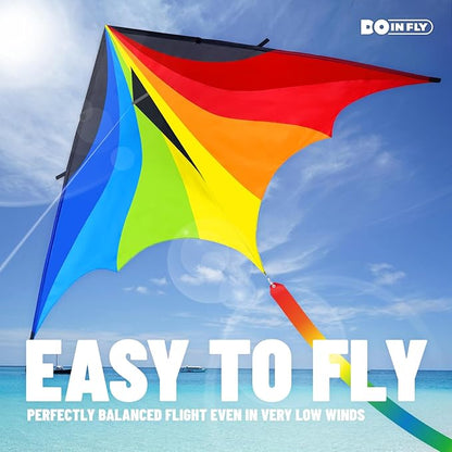 Triangular-Shaped Kite - Easy to Control, with an Eye-catching Design, it is Perfect for Outdoor