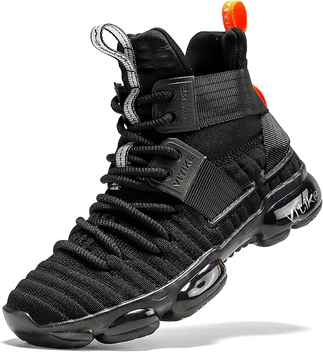 VITUOFLY Kids Basketball Shoes Boys Air Cushion Sneakers Girls Mid Top School Hoops Shoes Non-Slip