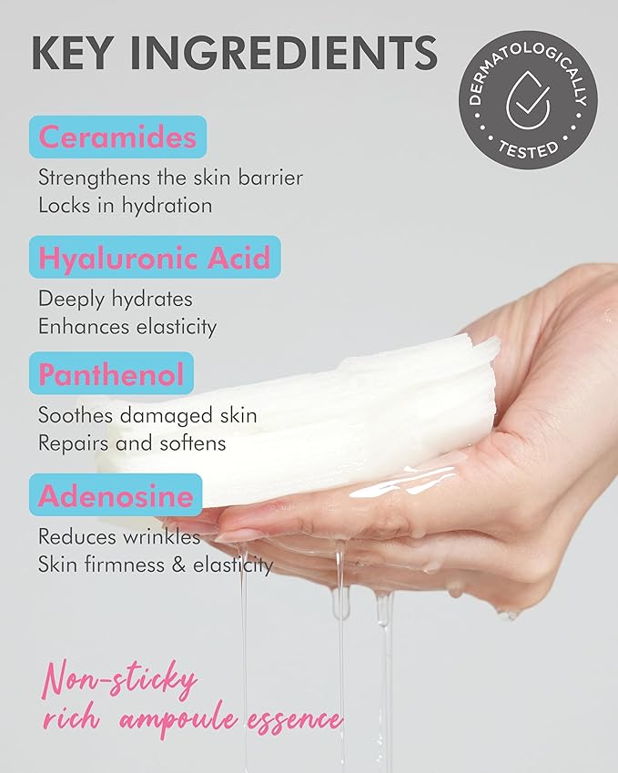 DERMAL Seoul Face Ceramide 3X Daily Quick Mask 36 Sheet ??Korean Skincare Vegan Tencel Facial Masks