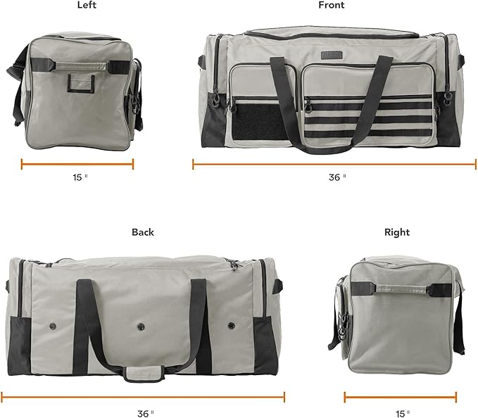 Fitdom 130L 36" Heavy Duty Extra Large Sports Gym Equipment Travel Duffle Bag W/Adjustable Shoulder