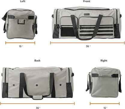 Fitdom 130L 36" Heavy Duty Extra Large Sports Gym Equipment Travel Duffle Bag W/Adjustable Shoulder