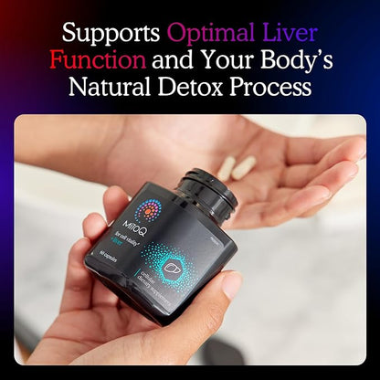MitoQ +Liver Premium CoQ10 Antioxidant - Contains Mitoquinol Mesylate, Choline, Milk Thistle