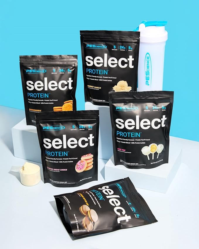 PEScience Select Protein Powder Variety Pack - 5 Flavors - 25 Servings - Protein Powder Sample