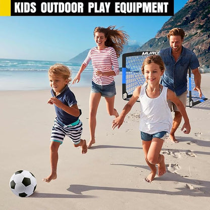 Soccer Goal, Kids Soccer Goals for Backyard Set, 2 Pack of Portable Pop Up Soccer Net with Soccer