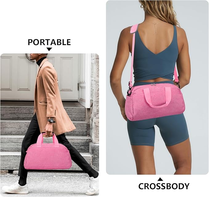 14 inch Small Gym Bag for Women & Men, Mini Duffel Bag for Travel Sports Lightweight Carry On Bag