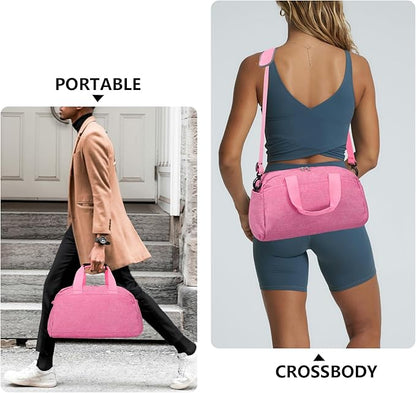 14 inch Small Gym Bag for Women & Men, Mini Duffel Bag for Travel Sports Lightweight Carry On Bag