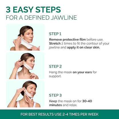 PLANTIFIQUE V-Line Collagen Mask for face 5 PCS | Chin Strap for Women & Men | V Line Lifting Mask