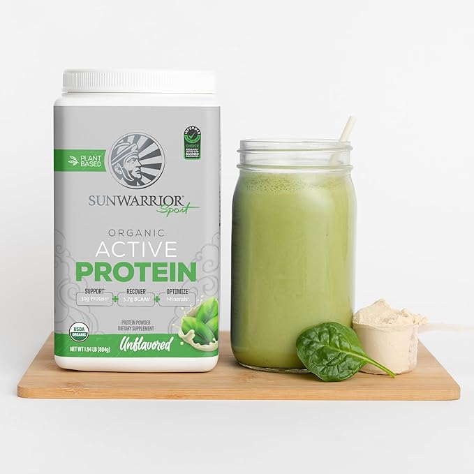 Sunwarrior Organic Plant Based Protein Powder | Vegan Organic Protein Powder with BCAA Amino Acids
