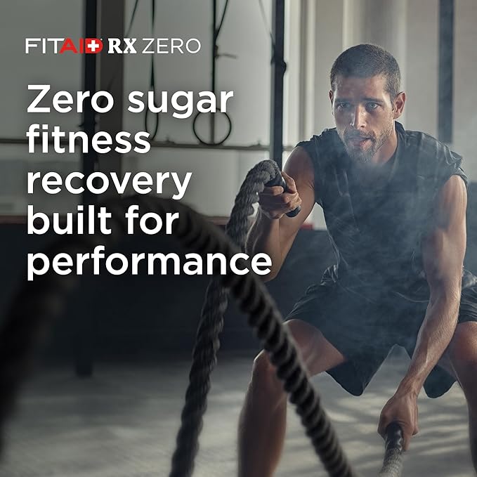 FITAID RX Zero Sugar, Encapsulated Creatine, Workout Recovery Drink, All-In-One Blend, BCAAs