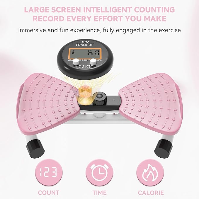 renZEC Waist Twister Machine, Adjustable Exercise Twist Board for Women Men, Noiseless Ab Twister